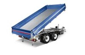 Tandem-axle tipper/dump truck trailer — hydraulically tilting cargo bed with robust side boards; ideal for transporting bulk materials on construction and landscaping jobs.
truck trailers