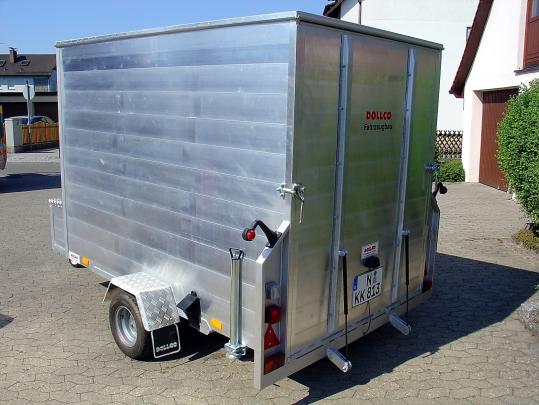 Einachsiger Kofferanhänger aus Aluminium