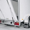 Box trailer with sturdy ramp door – ideal for easy loading and unloading.