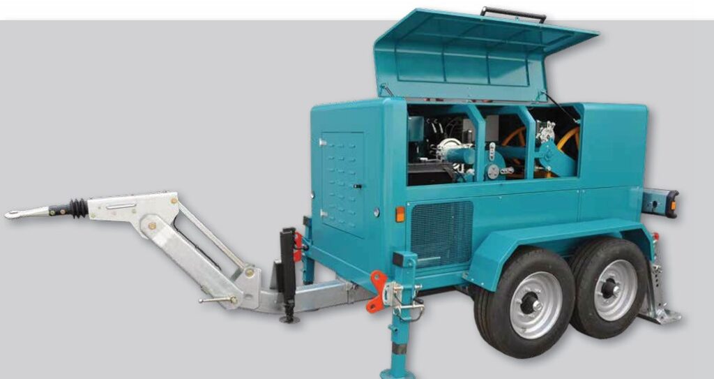 Pipe renewal hydraulic winches